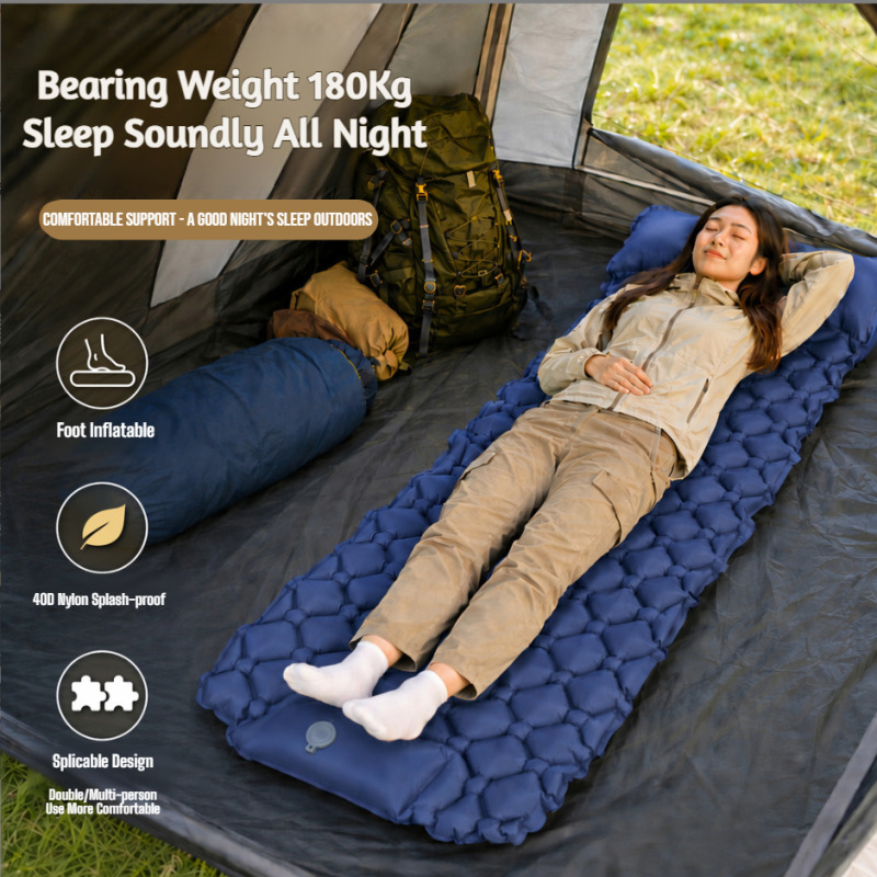 Outdoor Camping Rug - بساط نوم ذاتي النفخ للاستخدام الخارجي،