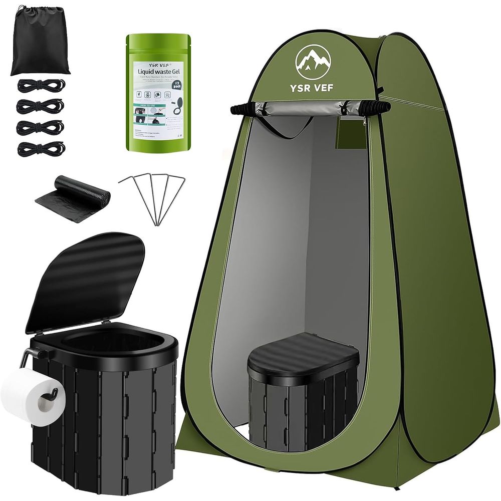 Outdoor Camping Bag - طقم مرحاض متنقل، مرحاض للتخييم مع