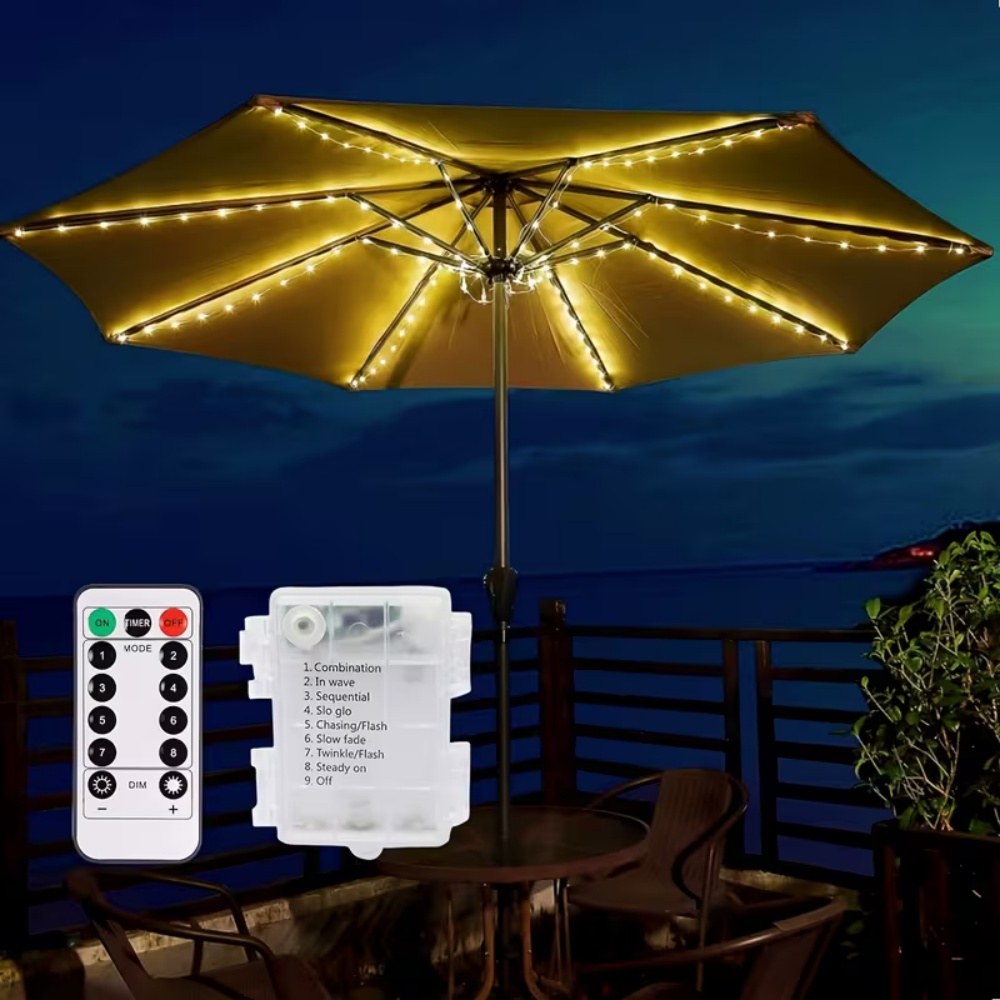 Outdoor Camping Umbrella - مصباح مظلة خارجي لاسلكي مع 104