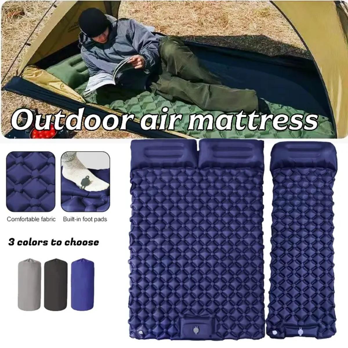 Outdoor Camping Rug - فراش هوائي قابل للنفخ فردي ومزدوج،