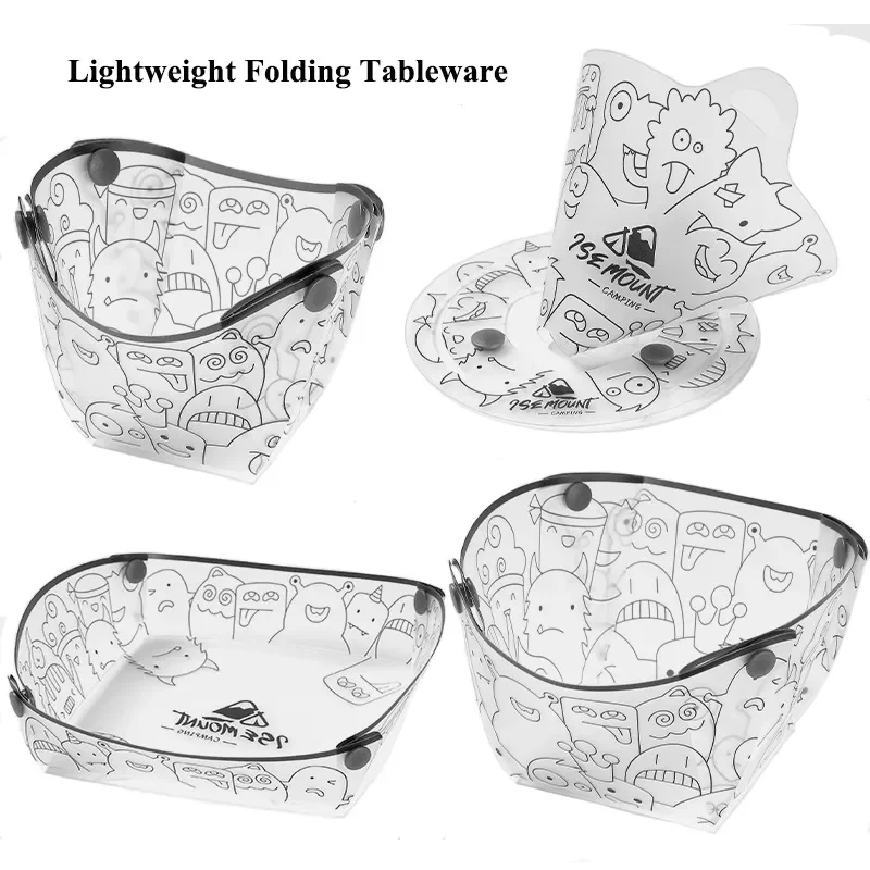 Outdoor Camping Dining Set - متعددة الأغراض للطي أدوات المائدة ،