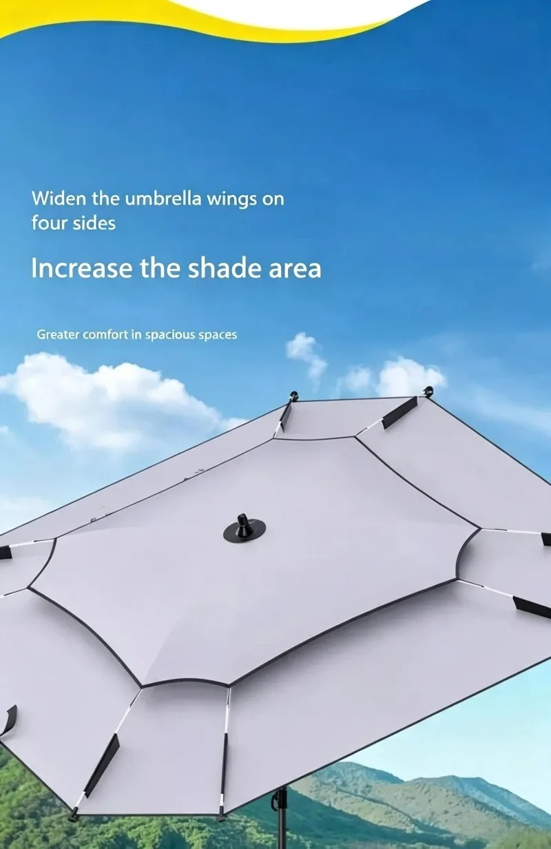 Outdoor Camping Umbrella - مظلة صيد مربعة محمولة، مظلة محدثة