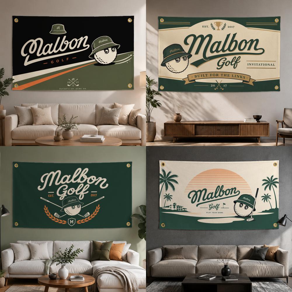 Outdoor Camping Brands - أعلام مالبون جولف العصرية لغرفة المعيشة
