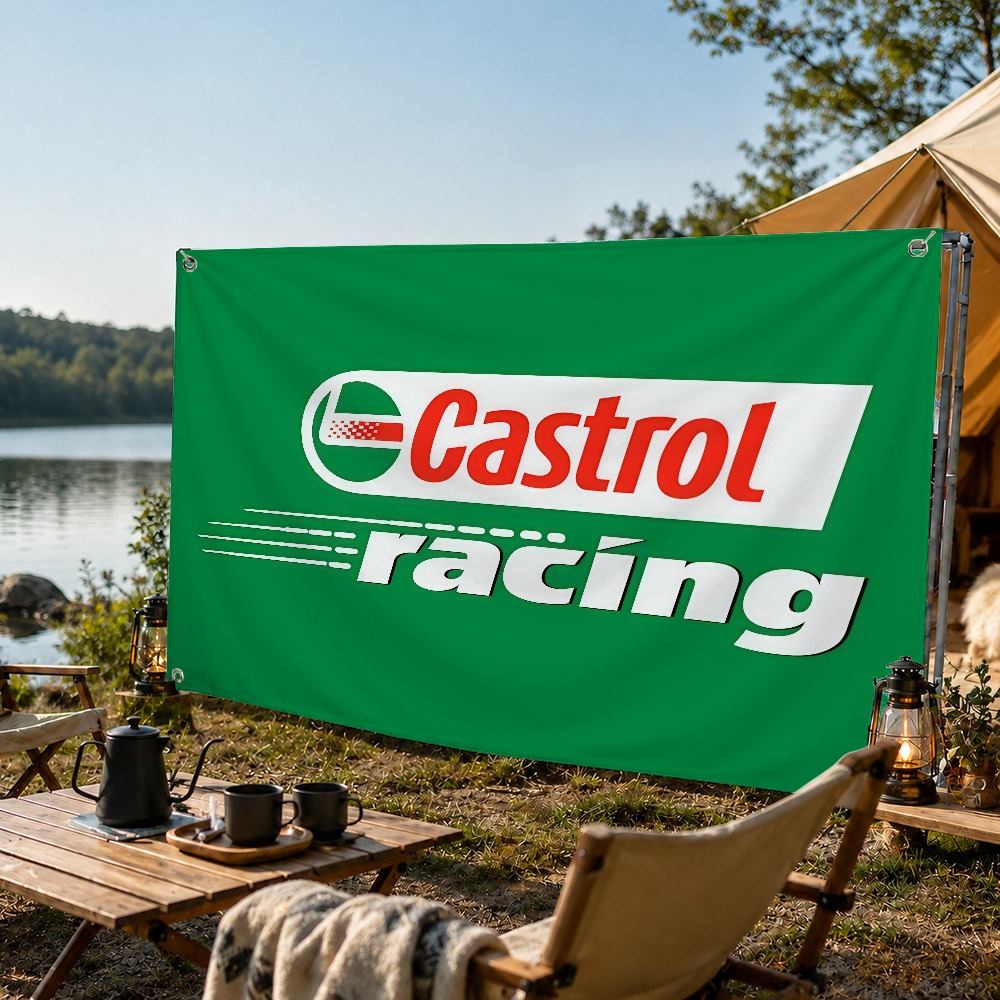 راية زينة لعلامة كاسترول موتور - مراجعة Outdoor Camping Brands وسعره