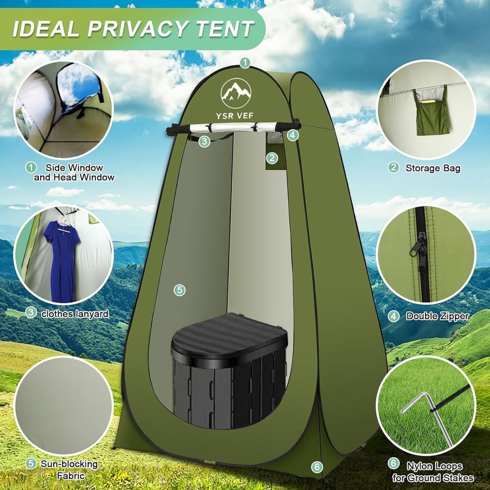 طقم مرحاض متنقل، مرحاض للتخييم - مراجعة Outdoor Camping Bag وسعره