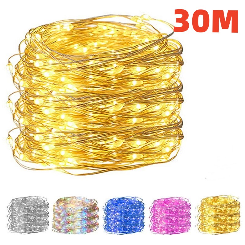 30 متر USB LED سلسلة أضواء الن - مراجعة Outdoor Camping Lights String وسعره