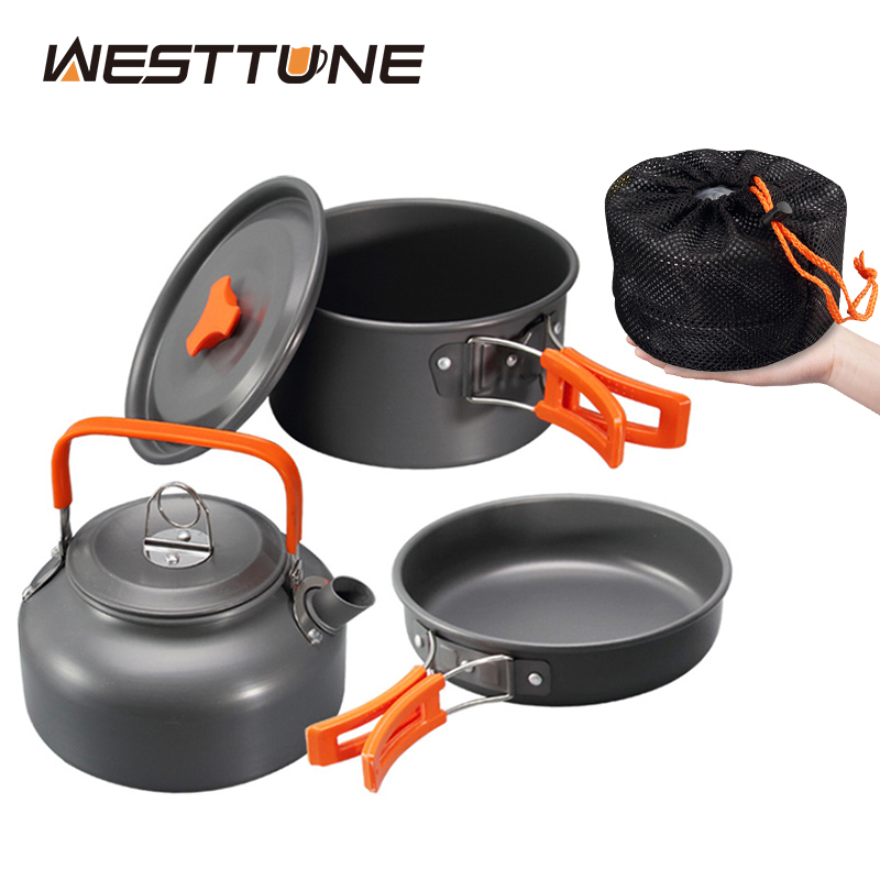 WESTTUNE التخييم طقم حلل استان - مراجعة Outdoor Camping Dining Set وسعره