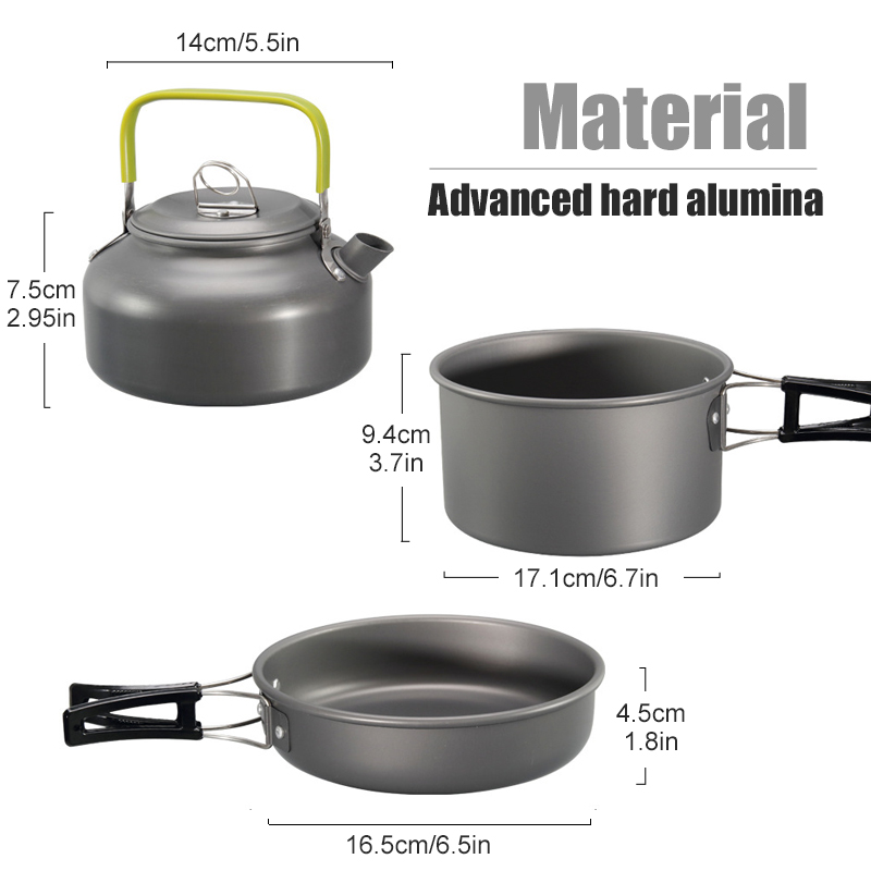 WESTTUNE التخييم طقم حلل استان - مراجعة Outdoor Camping Dining Set وسعره