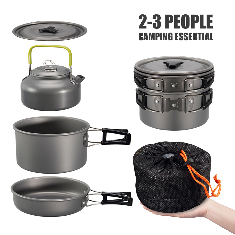 WESTTUNE التخييم طقم حلل استان - مراجعة Outdoor Camping Dining Set وسعره
