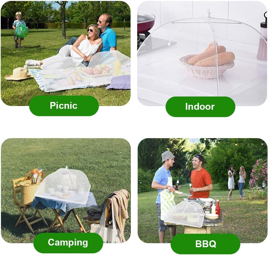 (6 قطع) أغطية طعام شبكية على ش - مراجعة Outdoor Camping Umbrella وسعره