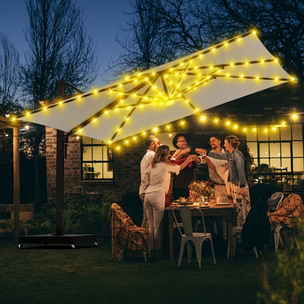 مصباح مظلة خارجي لاسلكي مع 104 - مراجعة Outdoor Camping Umbrella وسعره