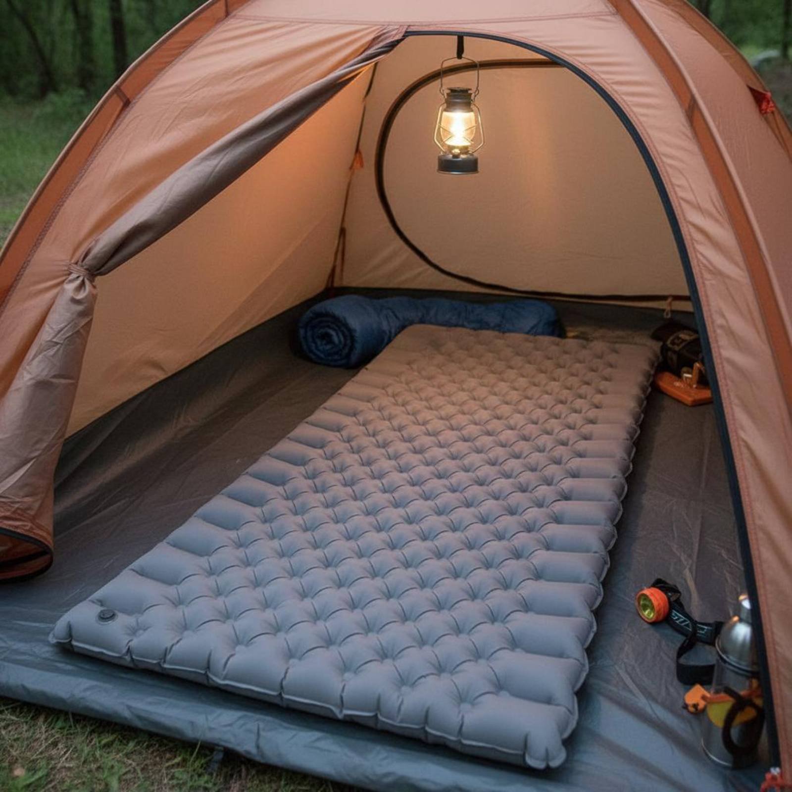 فراش تخييم قابل للنفخ من الناي - مراجعة Outdoor Camping Rug وسعره