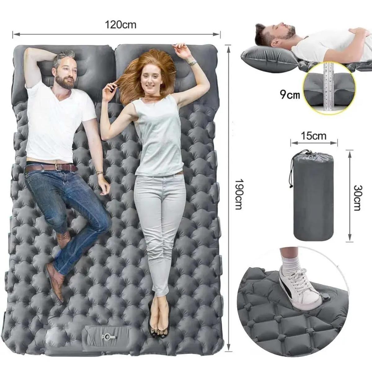 فراش هوائي قابل للنفخ فردي ومز - مراجعة Outdoor Camping Rug وسعره