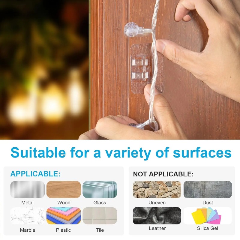 10-100 قطعة من مشابك الإضاءة ا - مراجعة Outdoor Camping Lights String وسعره