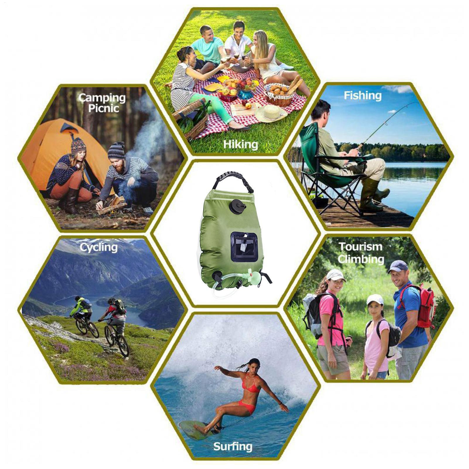 دش محمول للتخييم سعة 5 جالون/2 - مراجعة Outdoor Camping Bag وسعره