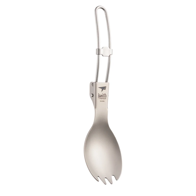 Keith Titanium Spork بمقبض قاب - مراجعة Outdoor Camping Dining Set وسعره