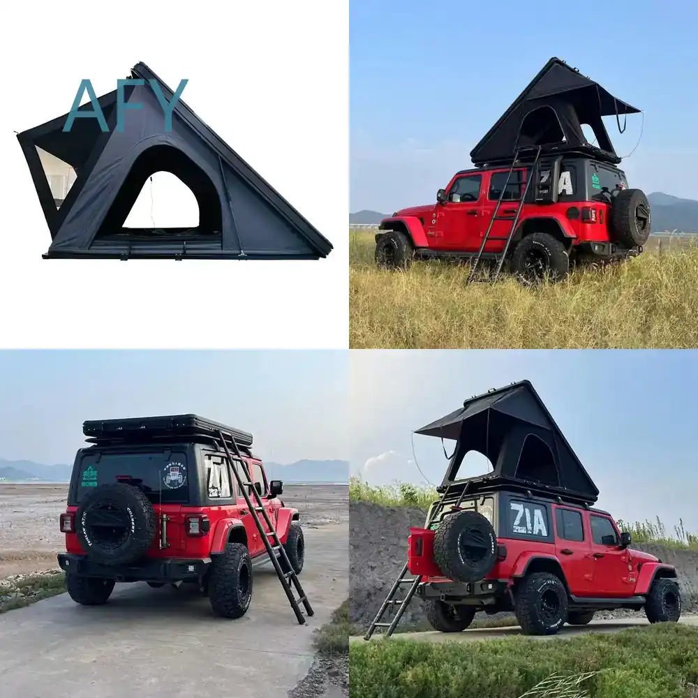 خيمة سقف هيدروليكية مثلثة الشك - مراجعة Outdoor Camping Van Tent وسعره
