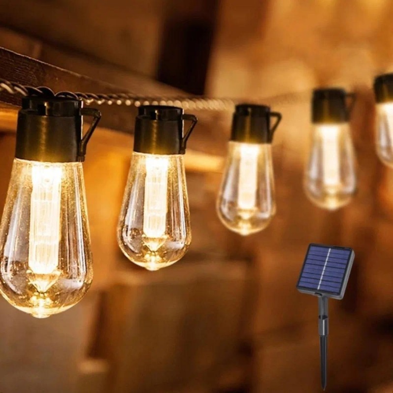 أضواء LED شمسية خارجية على شكل - مراجعة Outdoor Camping Lights String وسعره
