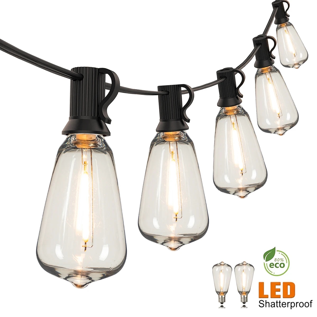 سلسلة أضواء ST38 بقابس أمريكي  - مراجعة Outdoor Camping Lights String وسعره